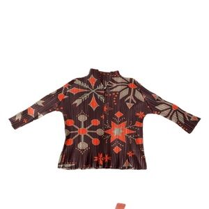 Rare Pleats Please Snowflake Top